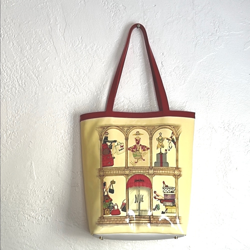 GiGi New York Red and Yellow Artistic patent leather Tote Bag